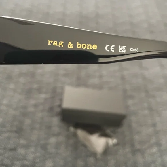 rag & bone Sleek Black Sunglasses with Reflective Lenses - Picture 6 of 7